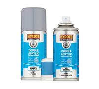 Hycote Double Acrylic Ford Maritime Blue Spray Paint 150ml + Grey Primer Kit