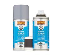Hycote Double Acrylic Ford Rio Brown Spray Paint 150ml + Grey Primer Kit