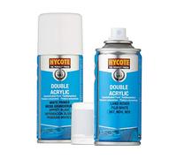 Hycote Double Acrylic Land Rover Fuji White Spray Paint 150ml + White Primer Kit
