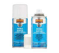 Hycote Double Acrylic Land Rover Ivory White Spray Paint 150ml + Primer Kit