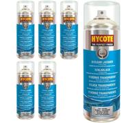 Hycote Double Acrylic Spray Paint, Clear Lacquer, 400 ml (Pack of 6)