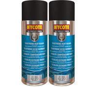 Hycote Fast Drying Extreme Heat Aerosol Car Spray Paint, Black, 400 ml (Pack of 2)