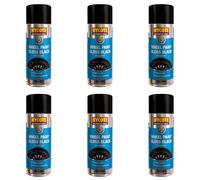 Hycote Gloss Black Wheel Paint Spray 400ml 6 Pack - Premium Fast-Drying Acrylic Paint for Alloy, Steel & Plastic Trims | Weather-Resistant, Durable Finish for Automotive Wheels