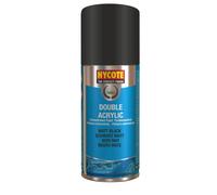 Hycote Matt Black Double Acrylic Spray Paint 150ml 150ml Black