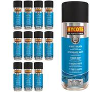 Hycote Matt Black Spray Paint, 400ml (Pack of 12)