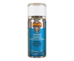 Hycote Mercedes Arctic White Double Acrylic Spray Paint 150ml 150ml White