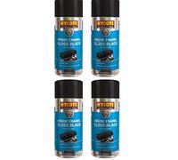 Hycote XUK0121 Black Engine Enamel Spray Paint 400ml X 4