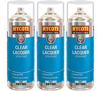 Hycote XUK0232 Clear Lacquer Spray Paint 400ml X 3