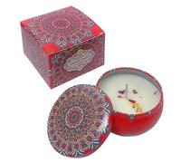 HYCSC Rose Scented Candles, Aromatherapy Candles for Home, Long Burn Scented Candles with Lid, Sustainable Use of Tin Boxes (Rose Scented)