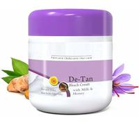HYD De-Tan Bleach Cream for face and Body with Milk & Honey for Skin Smoothening, Tightens Pores, Removes Sun Tan, Brightens Dark Spots, for Glowing and Beautiful Skin, for Men and Women 450g+