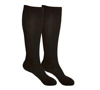 Hydas 1451.6.36 Travel Support Stockings with XL Leg Width Double Pack Size 36-38 Black