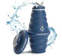 HYDAWAY Collapsible Water Bottle - 25oz I Reusable Water Bottle with Flip Top Lid for Travel, Hiking, Backpacking I Portable & Leakproof, Food-Grade Silicone, BPA Free, Collapses to 1.5”