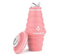 HYDAWAY Collapsible Water Bottle - 25oz I Reusable Water Bottle with Flip Top Lid for Travel, Hiking, Backpacking I Portable & Leakproof, Food-Grade Silicone, BPA Free, Collapses to 1.5”
