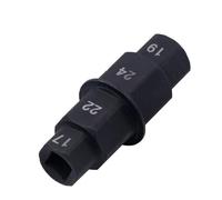 HYDBCNP 1 Pcs 17 19 22 24 Mm Motorcycle Front Wheel Spindle Special Disassembly Wrench Hex Socket Repair Tool Axle(Black)