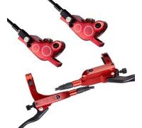 HYDBCNP Bicycles Rear Brake Drum Fit For AM Fit For Enduro Bicycle E4 Fit For ZEE M8120 MTB 4 Piston Hydraulic Disc Brake M840 With Cooling Pad(Pair red)