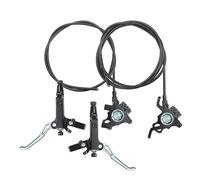 HYDBCNP Bicycles Rear Brake Drum Internal Cable Routing Flat Bar Road Bike With Hydraulic Disc Brake Flat Mount CNC Two-Piston Brake Caliper(Fit For IVAR Black)