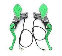 HYDBCNP Forward Brake Pump Motorcycle Rear Brake Pump Universal Motorcycle Hydraulic Clutch Lever Brake Master Cylinder Pumpfit Fit for Street Pit Bike Motocross Moped Dirt(Green one Pair)