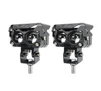 HYDBCNP Headlamp Front Headlight 1 Pair 60W LED Lens Spotlight Motorcycles Auxiliary Fog Lamp Dual Color White Yellow Light Waterproof Fog Headlights