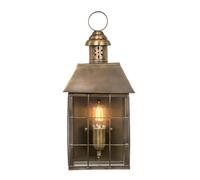 Hyde Park 1 Light Outdoor Wall Lantern Light Solid Brass IP44 E27 Netlighting Yellow One Size