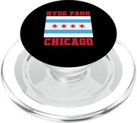 Hyde Park Chicago Illinois Flag Loop 773 312 Deep Dish Pizza PopSockets PopGrip for MagSafe