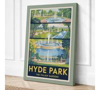 Hyde Park Italian Gardens Canvas Wall Art Print 30x20 Inch