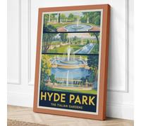 Hyde Park Italian Gardens Canvas Wall Art Print 30x20 Inch (76 x 51 cm)