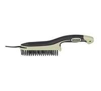 Hyde Tools 46834 11-3/4-Inch MaxxGrip Pro High-Carbon Steel Wire Brush with Scraper