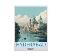 Hyderabad India Vintage Travel Posters,Tin Signs Gift Funny Vintage Metal Sign Plaqu Poster Wall Art Pub Bar Kitchen Garden Bathroom Home Decor(30x40cm)12x16 inch-BY22