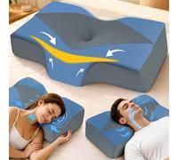 Hydomi Cervical Memory Foam Pillow for Neck and Shoulder Pain - Adjustable Orthopedic Pillow with Hollow Design - Bed Pillow with Cooling Washable Cover for Side, Back & Stomach Sleepers