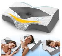 Hydomi Memory Foam Cervical Pillow for Neck and Shoulder Pain: Orthopedic Neck Support Pillows for Sleeping with Hollow Design Ear Pain Free- Ergonomic Bed Pillow for Side/Back&Stomach Sleeper