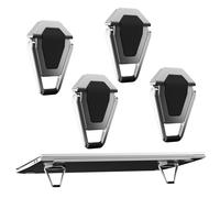 HYDOOD 2Pack Portable Laptop Stand, Mini Aluminum Keyboard Riser,Foldable Cooling Pad,Ergonomic Adjustable Laptop Stand Holder for 11.6-17 Inch Laptops for MacB00k Air/Pro,Silver(4PCS)