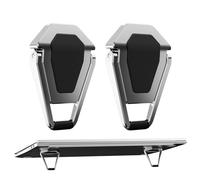 HYDOOD Portable Laptop Stand, Mini Aluminum Keyboard Riser,Foldable Cooling Pad,Ergonomic Adjustable Laptop Stand Holder for 11.6-17 Inch Laptops for MacB00k Air/Pro,Silver(2PCS)