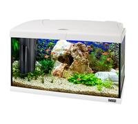Hydor 60L Aquarium Complete Set, Tropical or Freshwater Fish, Aquarium Accessories: LED Lamp, Internal Filter, Heating, 60 x 31.5 x H 39.5, Glass White
