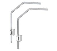 Hydor Bracket AQAMAI BRACKETS M for Aqamai Aquarium Lamps, in Aluminum, for Glass Thickness max 16 mm, Metallic