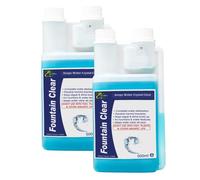 Hydra Fountain Clear Water Feature Cleaning, 2x500ml Treats 30,000L Highest Dilution Rates, Fountain Cleaner Treatment Keeps Water Crystal Clear from Algae, Green Water, Biofilm Build-up