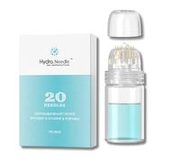 Hydra Needle 20 Pin Ultra-Fine 20pcs Needles Derma Stamp 0.5mm, Microinfusion Device Microneedling Stamper Reusable Facial Skincare Tool Fine Touch Serum Applicator for Home Use