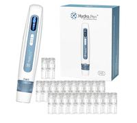 Hydra Pen H5 Blue-White Skincare Device Set with 22 Cartridges (12×NanoR & 10×12Pin), EMS Microcurrent Function, 6-Speed Adjustable, LED Display, Rechargeable Beauty Tool for Face, Neck & Home Use
