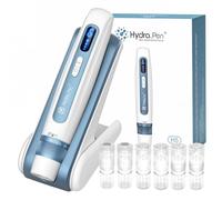 Hydra. Pen H5 Microneedling Pen with 6 Cartridges, 3 in 1 Derma Pen Beauty Care Device with EMS & Micro Needle Pen & Automatic Serum Applicator for Face, Hair Growth & Skin Care (H5 Blue)