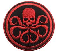 Hydra Red Skull Logo Captain America Embroidered Iron On Sew On Patch Badge for Clothes etc