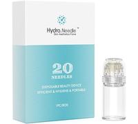 Hydra Roller 20 Pins Derma Stamp Length 1 mm, Microneedling Stamp for Stretch Marks, Scars, Stimulation Hair and Beard Growth, Titanium Material, WITHOUT SERUM(1 mm, 20 Pins)