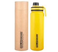 Hydra Surge Stainless Steel Reusable Water Bottle - 700ml, Vacuum Insulated, Double Wall, Metal Leakproof Flask, 2 Separate Lids, Keeps Hot for 12
