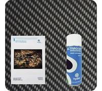 HYDRA WATER TRANSFER PRINTING BASIC Hydro Dipping Kit dip Hydrographics : 1 SMART Activator Spray 400 ml + User`s Guide Hydrographic film. Size: Width: 1' 8''. Lenght: 6' 7'' (HFC-002), Black