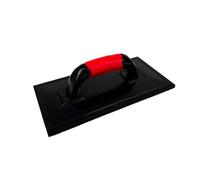 HydraBoss Black Rubber Float 280mm x 140mm x 8mm Two Component Handle | ABS Float Base Black Rubber 280mm x 140mm x 8mm Two Component Handle