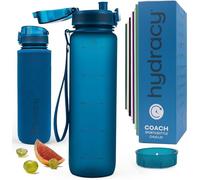 Hydracy Motivational Water Bottle with Time Marker & Fruit Infuser 1 L