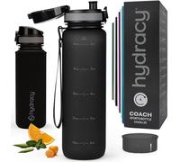 Hydracy Motivational Water Bottle with Time Marker & Fruit Infuser 1 L