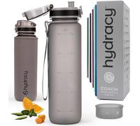 Hydracy Motivational Water Bottle with Time Marker & Fruit Infuser 1 L