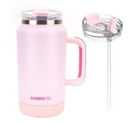 Hydraful 64 oz Tumbler with Handle and Straw - 100% Leak-Proof - Insulated Cup Reusable Stainless Steel Large Water Bottle Travel Mug for Gym, Hiking, and Camping - Gifts for Women Men Him Her
