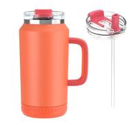 Hydraful 64 oz Tumbler with Handle and Straw - 100% Leak-Proof - Insulated Cup Reusable Stainless Steel Large Water Bottle Travel Mug for Gym, Hiking, and Camping - Gifts for Women Men Him Her