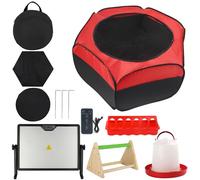 Hydralis Chicken Coop Heater Brooder Heater Box for Chicks Chicken Brooder Chick Brooder with Chicken Feeder Waterer Shed Set
