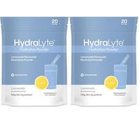 Hydralyte Effervescent Electrolytes Powder Sachets - 20 Flavoured Sticks - Rapid Rehydration - Prevent Dehydration - Achieve Optimal Hydration (20 Sachets, Lemonade) (Pack of 2)